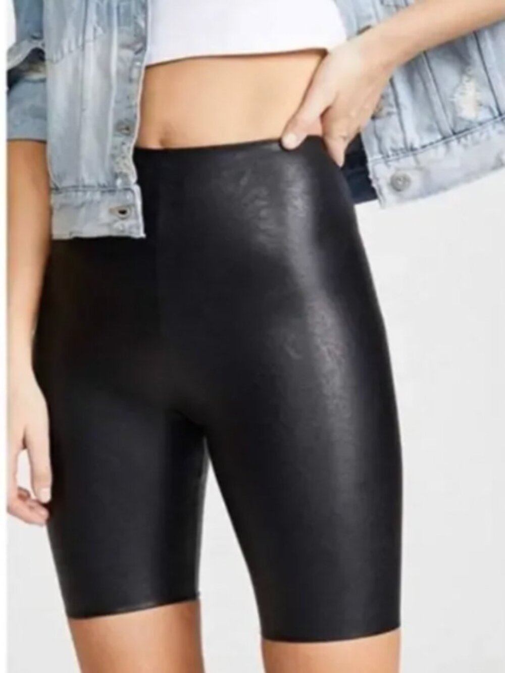 NWT Commando Faux Leather Biker Shorts